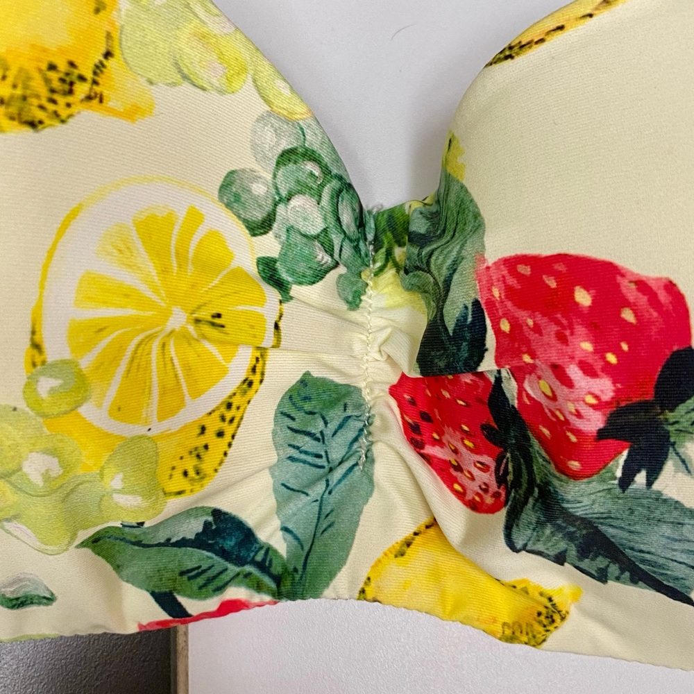 🍋 Lemoncello Bustier Bandeau Bikini With Removable Strap - Picture 5 of 9